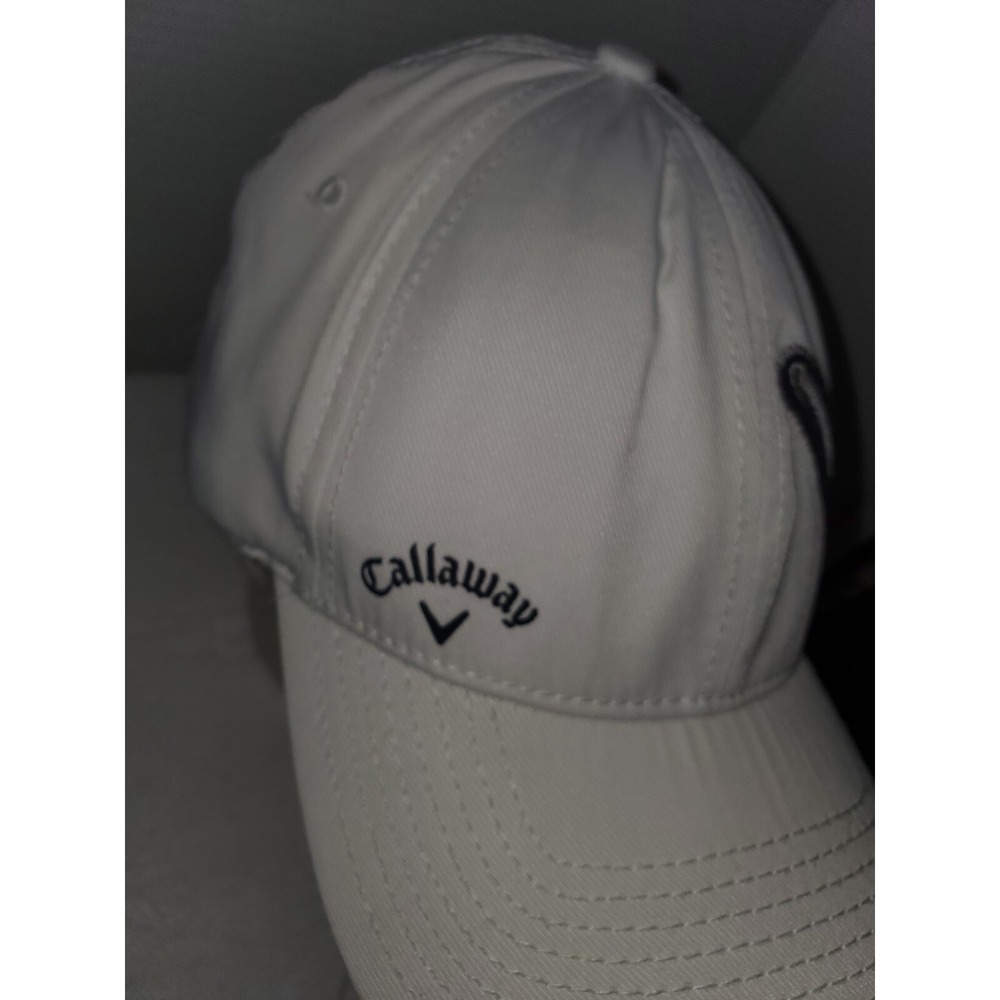 New Era Callaway Golf Hat White Silver Embroidered Logo Fitted Med / Lge - Picture 4 of 10